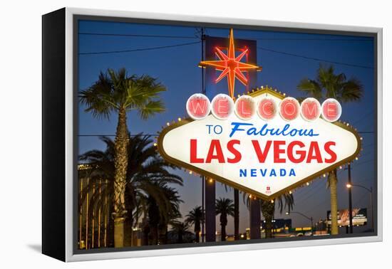 Las Vegas Sign at Night, Nevada, United States of America, North America-Ben Pipe-Framed Premier Image Canvas