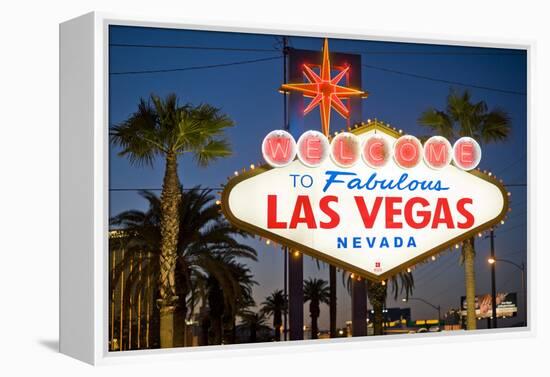 Las Vegas Sign at Night, Nevada, United States of America, North America-Ben Pipe-Framed Premier Image Canvas