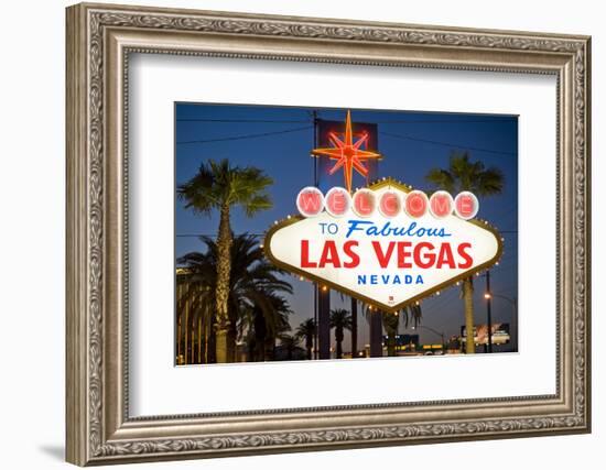 Las Vegas Sign at Night, Nevada, United States of America, North America-Ben Pipe-Framed Photographic Print