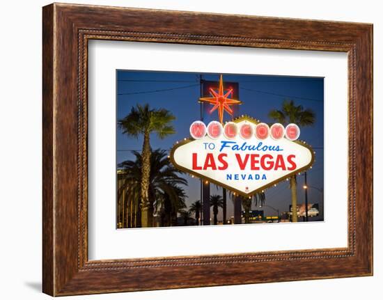 Las Vegas Sign at Night, Nevada, United States of America, North America-Ben Pipe-Framed Photographic Print