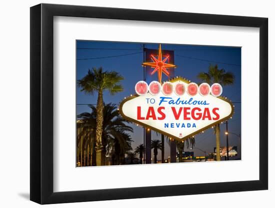 Las Vegas Sign at Night, Nevada, United States of America, North America-Ben Pipe-Framed Photographic Print