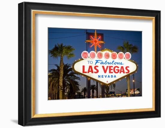 Las Vegas Sign at Night, Nevada, United States of America, North America-Ben Pipe-Framed Photographic Print