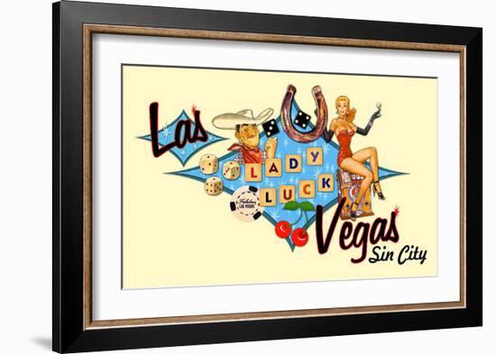 Las Vegas, Sin City-null-Framed Giclee Print