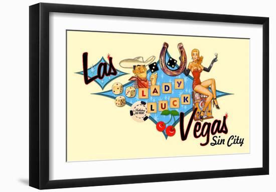 Las Vegas, Sin City-null-Framed Giclee Print