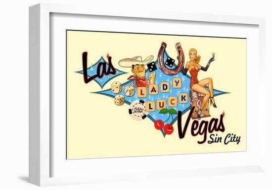 Las Vegas, Sin City-null-Framed Giclee Print