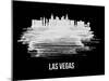 Las Vegas Skyline Brush Stroke - White-NaxArt-Mounted Art Print