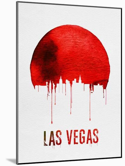 Las Vegas Skyline Red-null-Mounted Art Print