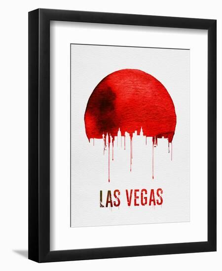 Las Vegas Skyline Red-null-Framed Art Print