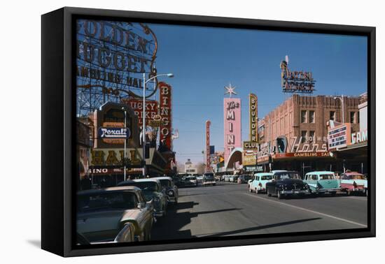 Las Vegas Street Scene-Philip Gendreau-Framed Premier Image Canvas