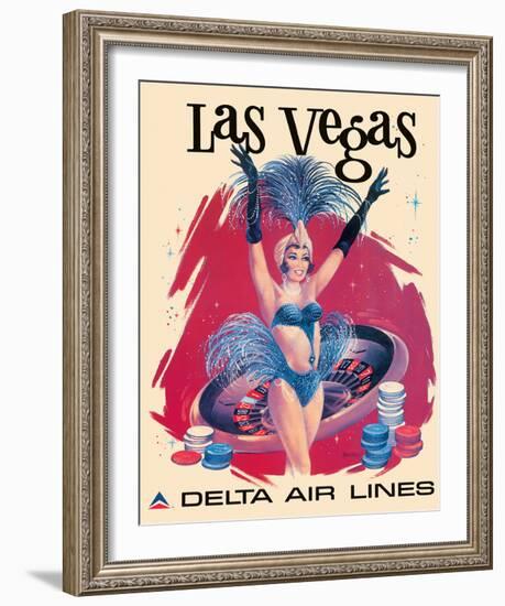 Las Vegas, USA, Vegas Show Girl, Delta Air Lines-Sweney-Framed Giclee Print