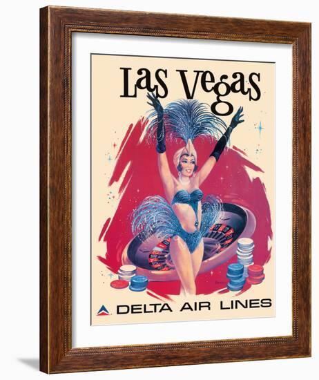 Las Vegas, USA, Vegas Show Girl, Delta Air Lines-Sweney-Framed Giclee Print