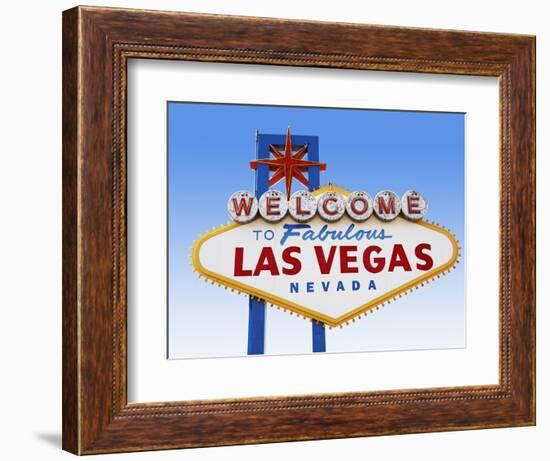 Las Vegas Welcome Road Sign-Beathan-Framed Photographic Print