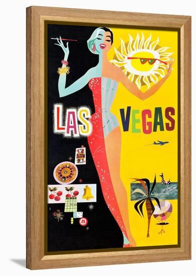 Las Vegas-David Klein-Framed Stretched Canvas
