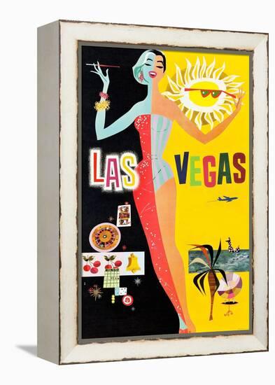 Las Vegas-David Klein-Framed Stretched Canvas