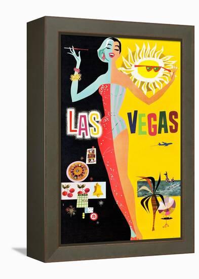 Las Vegas-David Klein-Framed Stretched Canvas