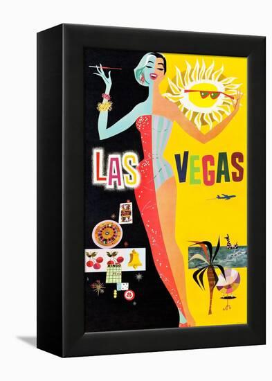 Las Vegas-David Klein-Framed Stretched Canvas