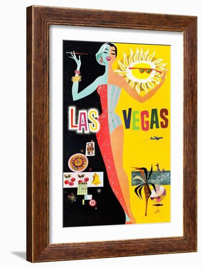 Las Vegas-David Klein-Framed Premium Giclee Print