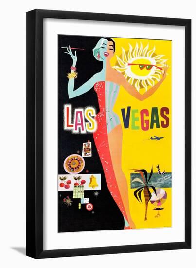 Las Vegas-David Klein-Framed Premium Giclee Print