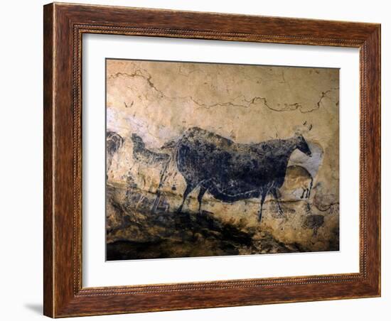 Lascaux Cave Drawing Depicting Steer, Circa 15,000 BC-Ralph Morse-Framed Photographic Print