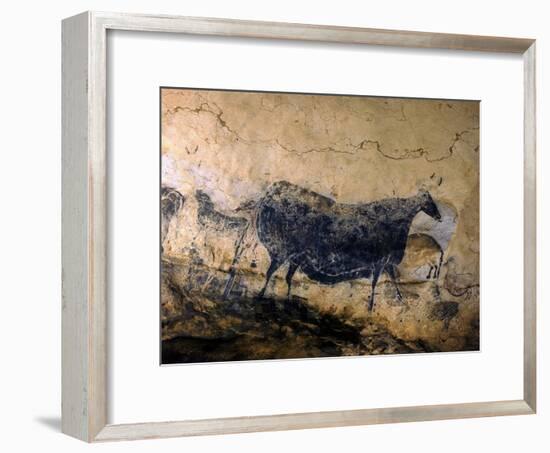 Lascaux Cave Drawing Depicting Steer, Circa 15,000 BC-Ralph Morse-Framed Photographic Print