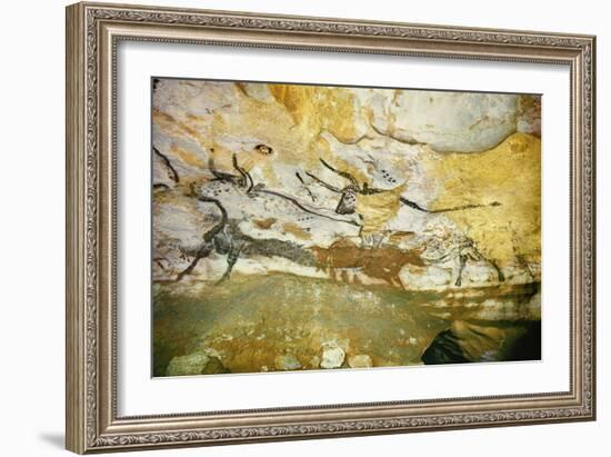 Lascaux Caves, Right Wall of the Hall of Bulls, C. 17,000 BC-null-Framed Giclee Print