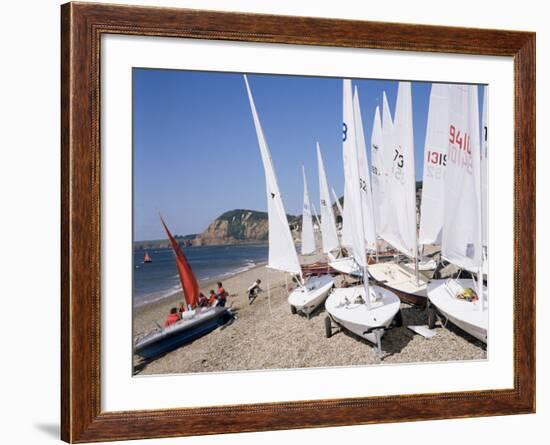 Laser Dinghies, Sidmouth, Devon, England, United Kingdom-Cyndy Black-Framed Photographic Print