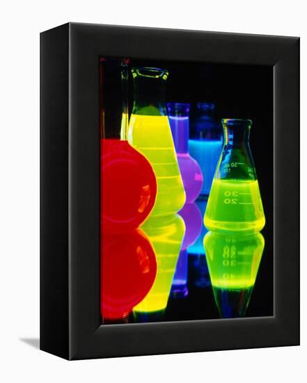 Laser Dyes in Flasks-Charles O'Rear-Framed Premier Image Canvas