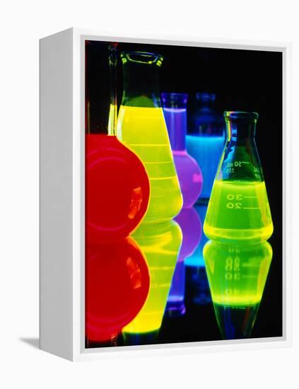 Laser Dyes in Flasks-Charles O'Rear-Framed Premier Image Canvas