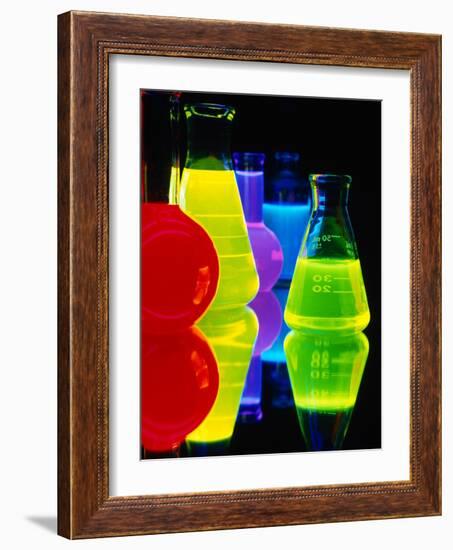 Laser Dyes in Flasks-Charles O'Rear-Framed Photographic Print