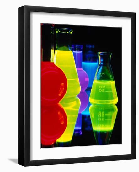 Laser Dyes in Flasks-Charles O'Rear-Framed Photographic Print