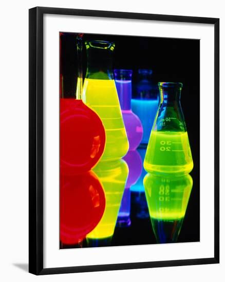 Laser Dyes in Flasks-Charles O'Rear-Framed Photographic Print