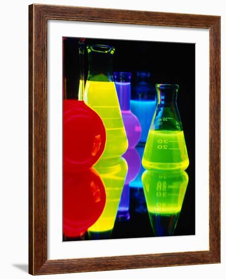 Laser Dyes in Flasks-Charles O'Rear-Framed Photographic Print