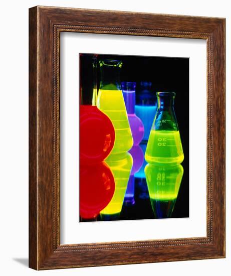 Laser Dyes in Flasks-Charles O'Rear-Framed Photographic Print