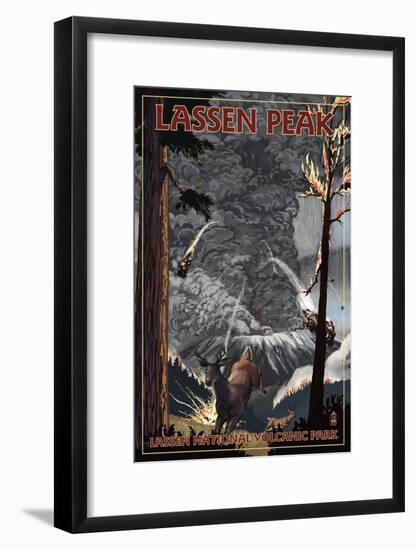 Lassen Peak, California - Ancient Eruption-Lantern Press-Framed Art Print