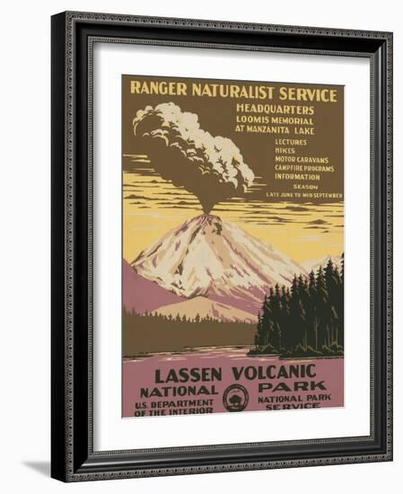 Lassen Volcanic National Park, c.1938-null-Framed Art Print