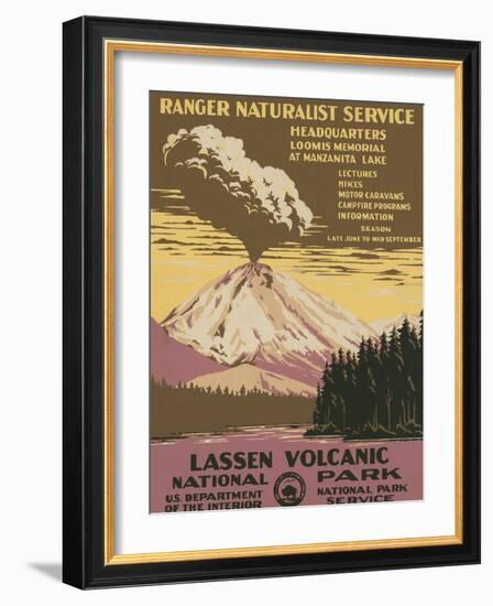 Lassen Volcanic National Park, c.1938-null-Framed Art Print