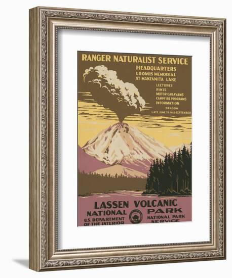 Lassen Volcanic National Park, c.1938-null-Framed Art Print