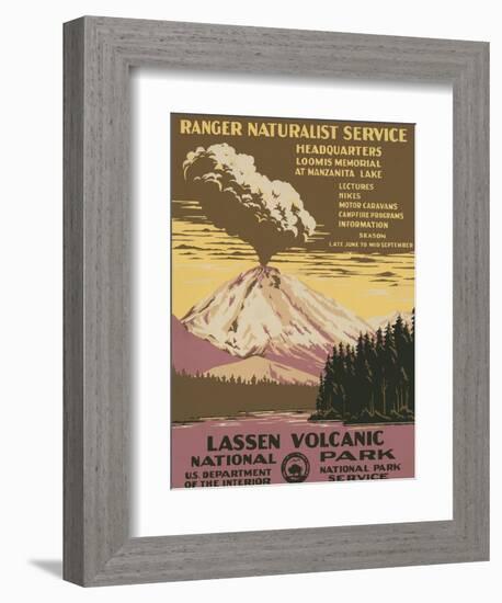 Lassen Volcanic National Park, c.1938-null-Framed Art Print