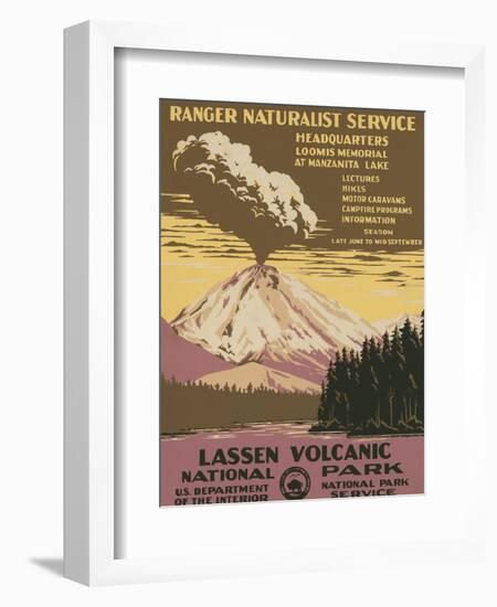 Lassen Volcanic National Park, c.1938-null-Framed Art Print