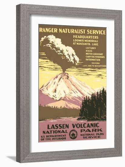 Lassen Volcanic National Park Travel Poster-null-Framed Art Print