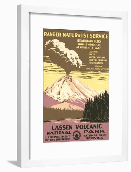 Lassen Volcanic National Park Travel Poster-null-Framed Art Print