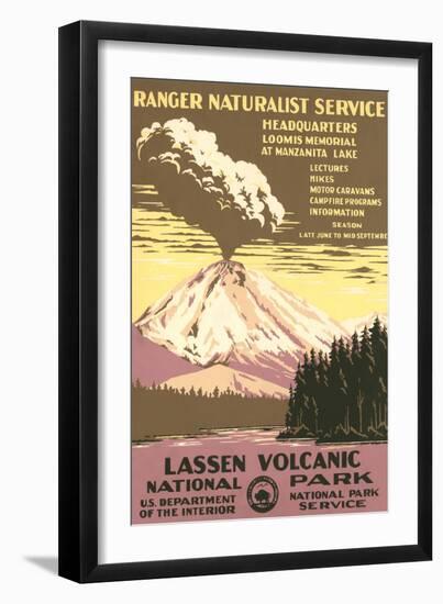 Lassen Volcanic National Park Travel Poster-null-Framed Art Print