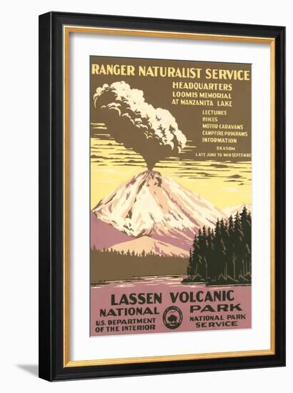 Lassen Volcanic National Park Travel Poster-null-Framed Art Print