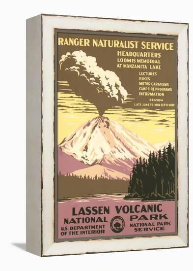 Lassen Volcanic National Park Travel Poster-null-Framed Stretched Canvas