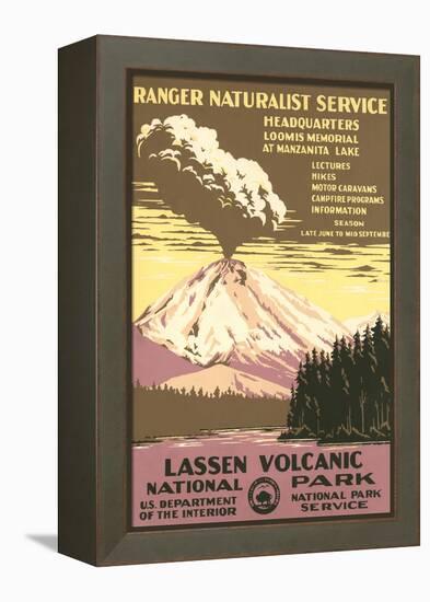 Lassen Volcanic National Park Travel Poster-null-Framed Stretched Canvas