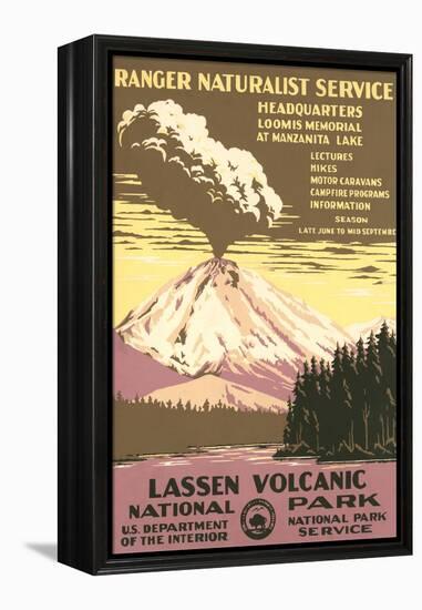 Lassen Volcanic National Park Travel Poster-null-Framed Stretched Canvas