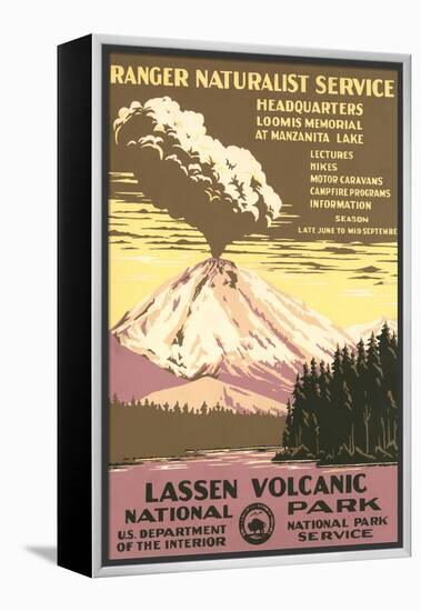 Lassen Volcanic National Park Travel Poster-null-Framed Stretched Canvas