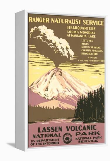 Lassen Volcanic National Park Travel Poster-null-Framed Stretched Canvas