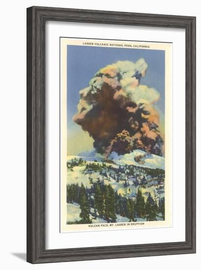 Lassen Volcano Erupting-null-Framed Art Print
