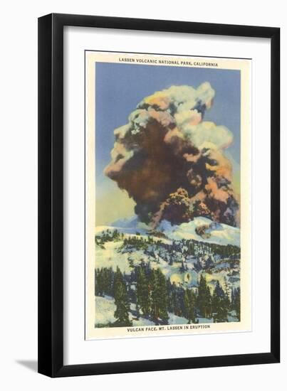 Lassen Volcano Erupting-null-Framed Art Print